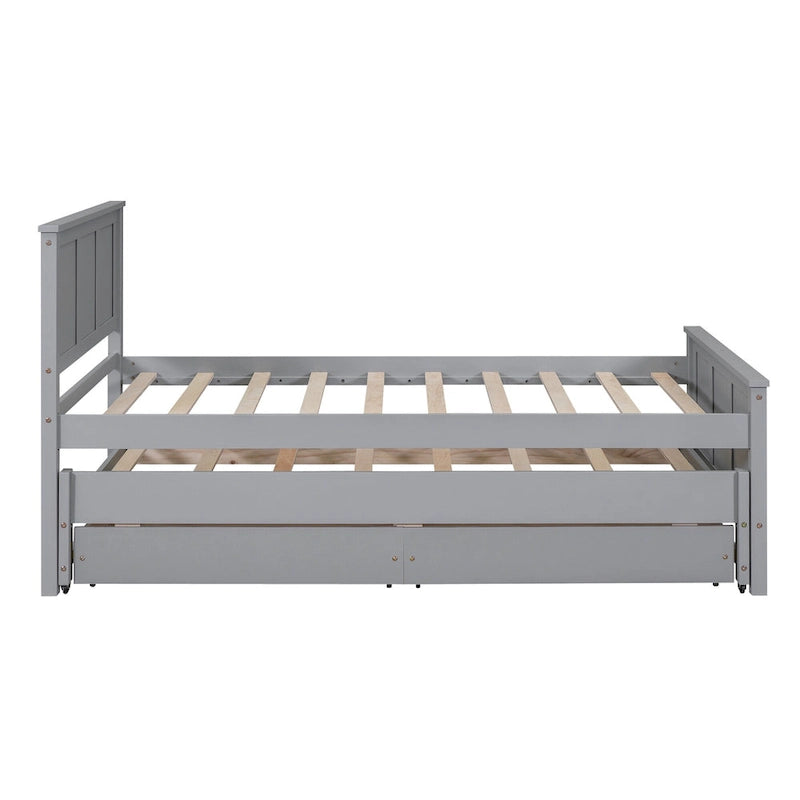 Lit plateforme Twin Pine avec lit gigogne et tiroirs